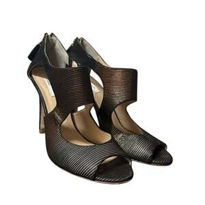 LK Bennett Metallic Black and Gold Heels